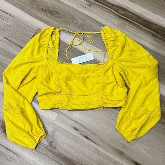 NEW Urban Outfitters Bambi Ruched Front Top Women’s Large - Picture 2 of 6